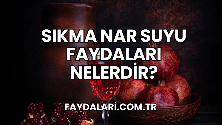 Sıkma Nar Suyu Faydaları Nelerdir