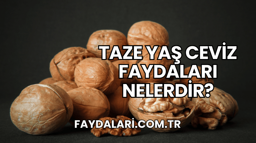 Taze Yaş Ceviz Faydaları Nelerdir?