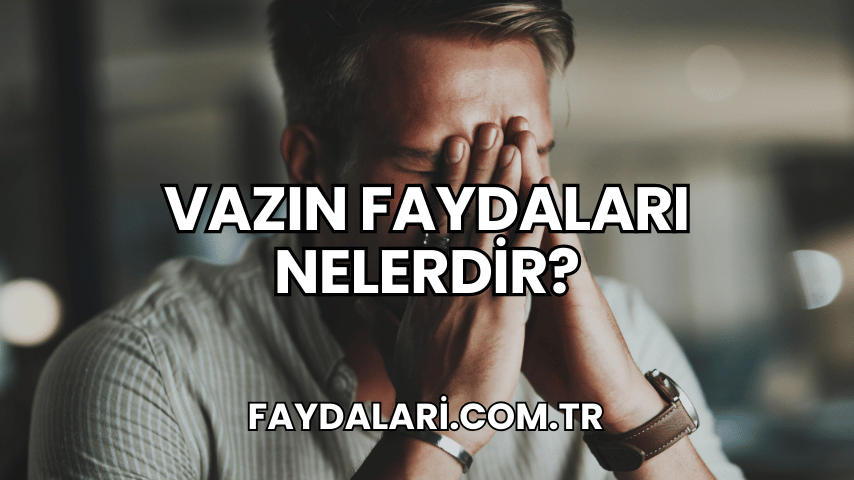 Vazın Faydaları Nelerdir?