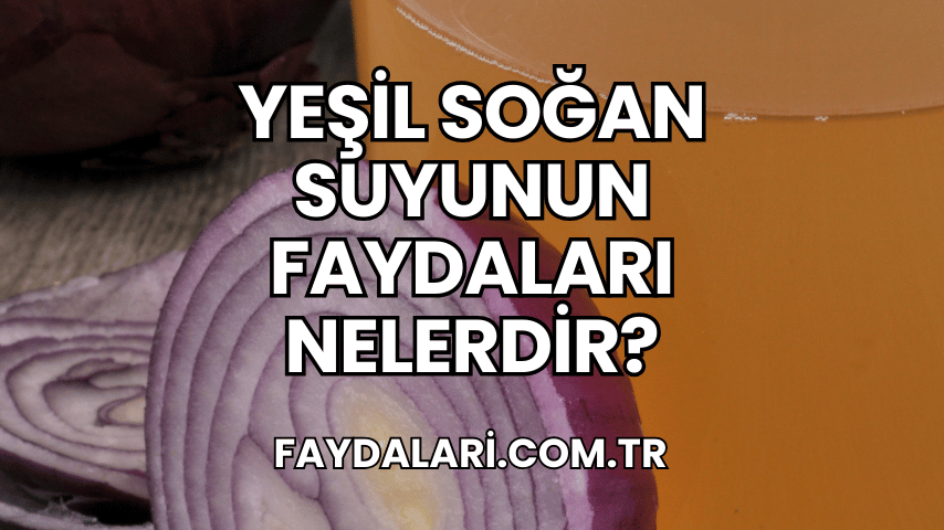 Yeşil Soğan Suyunun Faydaları Nelerdir?