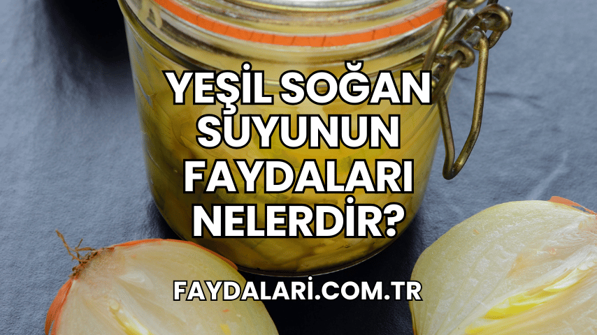 Yeşil Soğan Suyunun Faydaları Nelerdir?