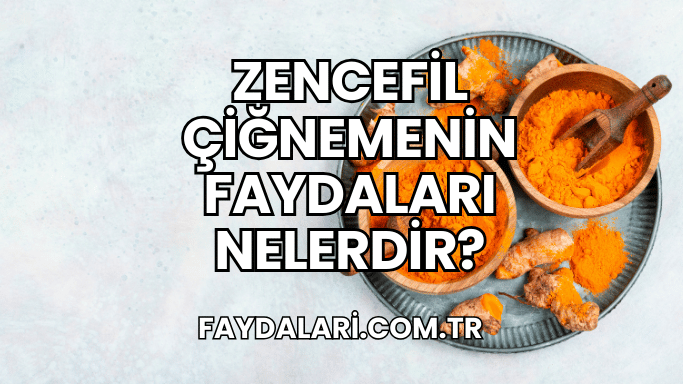 Zencefil Çiğnemenin Faydaları Nelerdir?