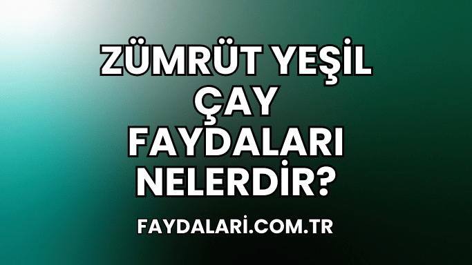 Zümrüt Yeşil Çay Faydaları Nelerdir?