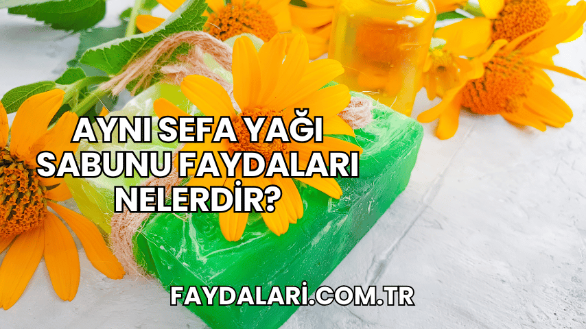 Aynı Sefa Yağı Sabunu Faydaları Nelerdir?