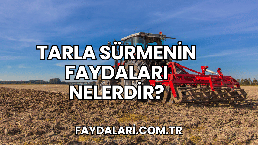 Tarla Sürmenin Faydaları Nelerdir?