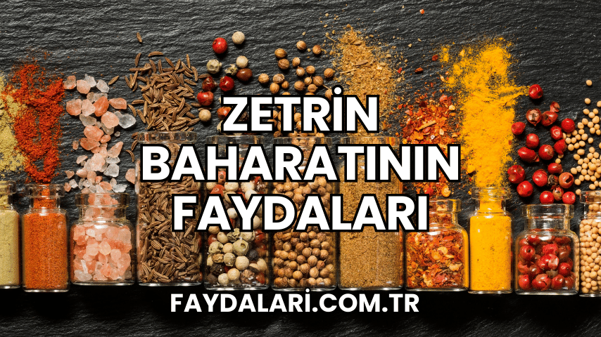 Zetrin Baharatının Faydaları