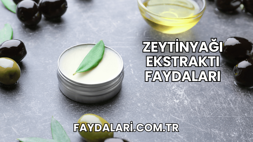 Zeytinyağı Ekstraktı Faydaları