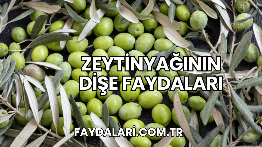 Zeytinyağının Dişe Faydaları